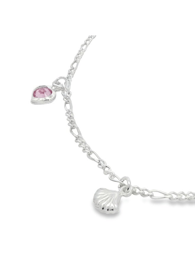 أيه كيه جويلز سوار فضي عيار 925 مزين بحجر كريم ملون - Image 2